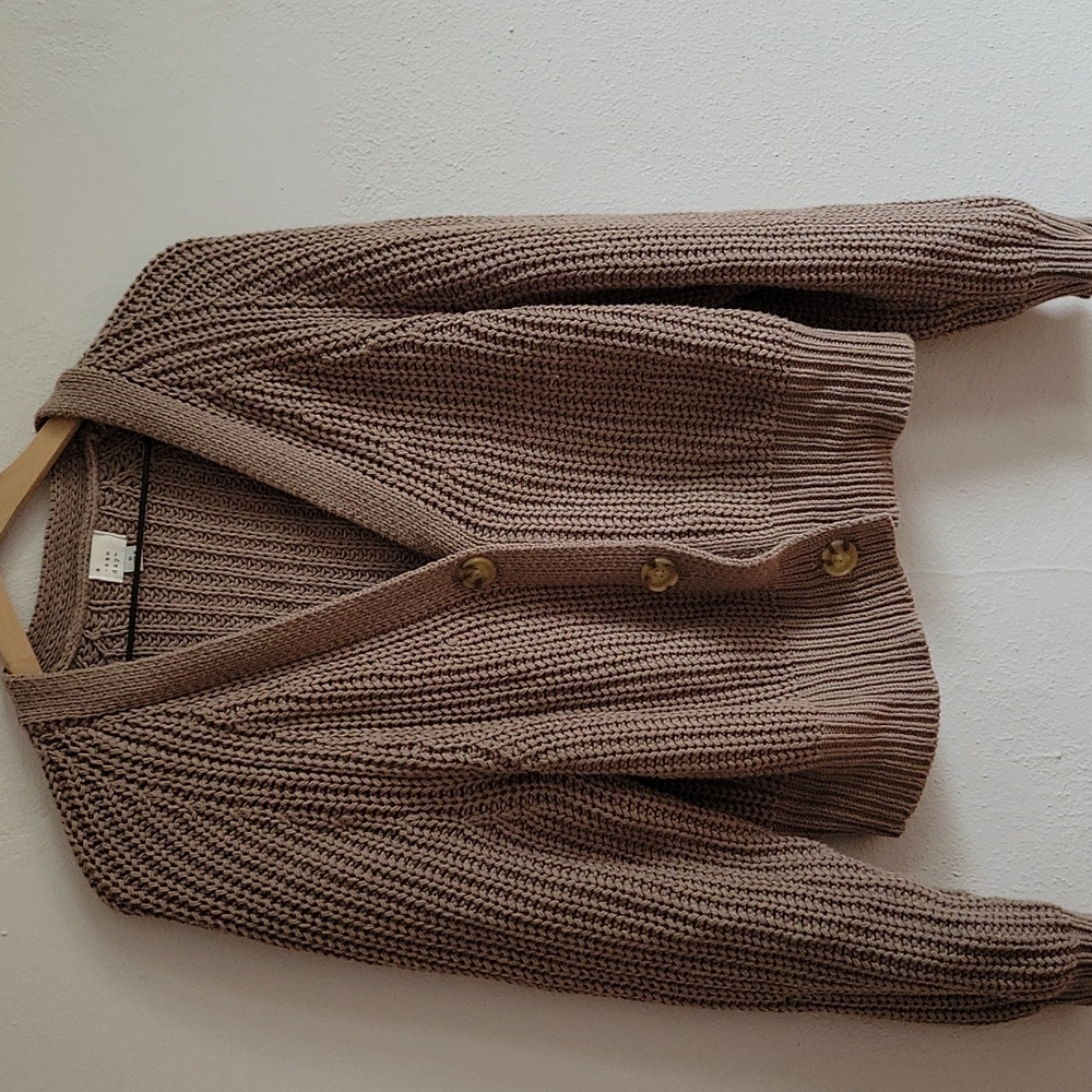 Target Cardigan - Fisherman's Rib - Small - Brown